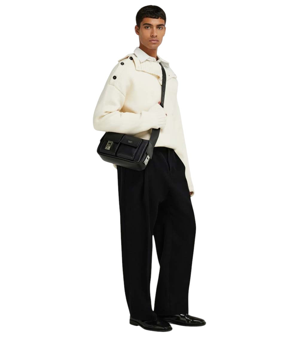 Black Utility Medium Crossbody Bag 5