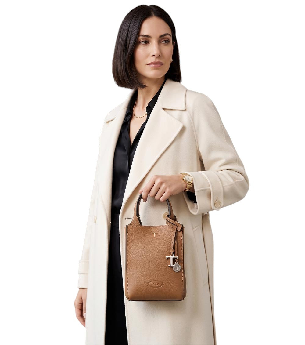 Brown T Timeless Mini Tote 4