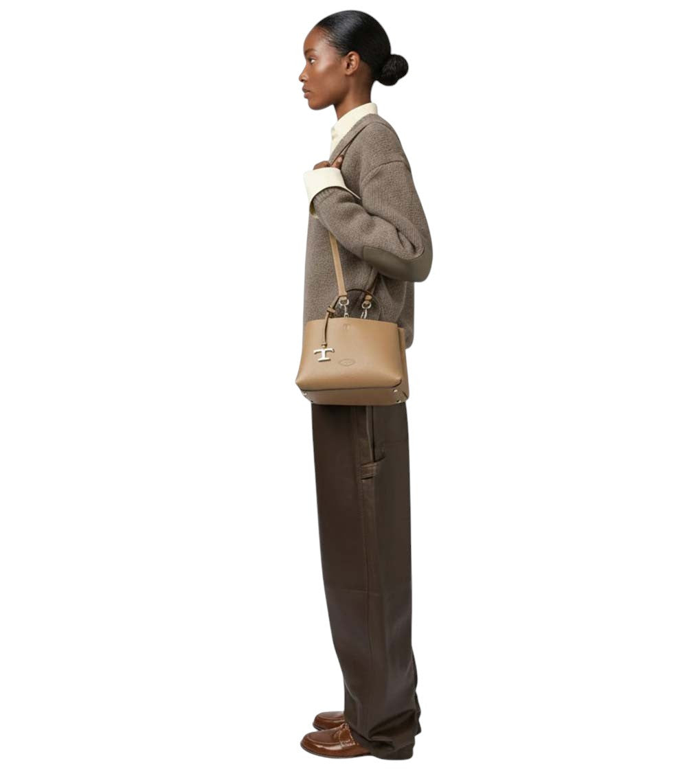 Brown T Timeless Micro Tote 4