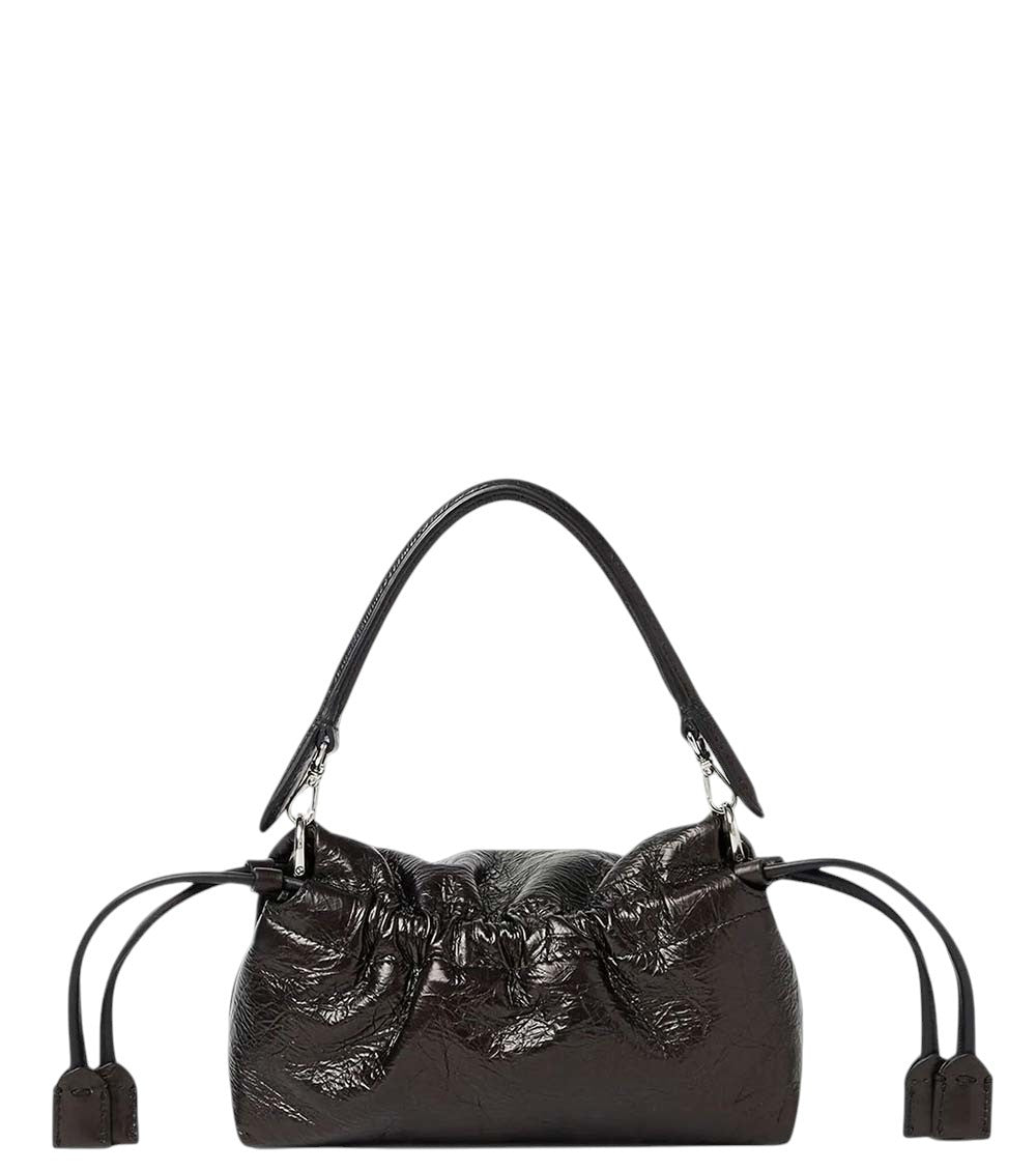 Black Baguette Soft Small Shoulder Bag 3