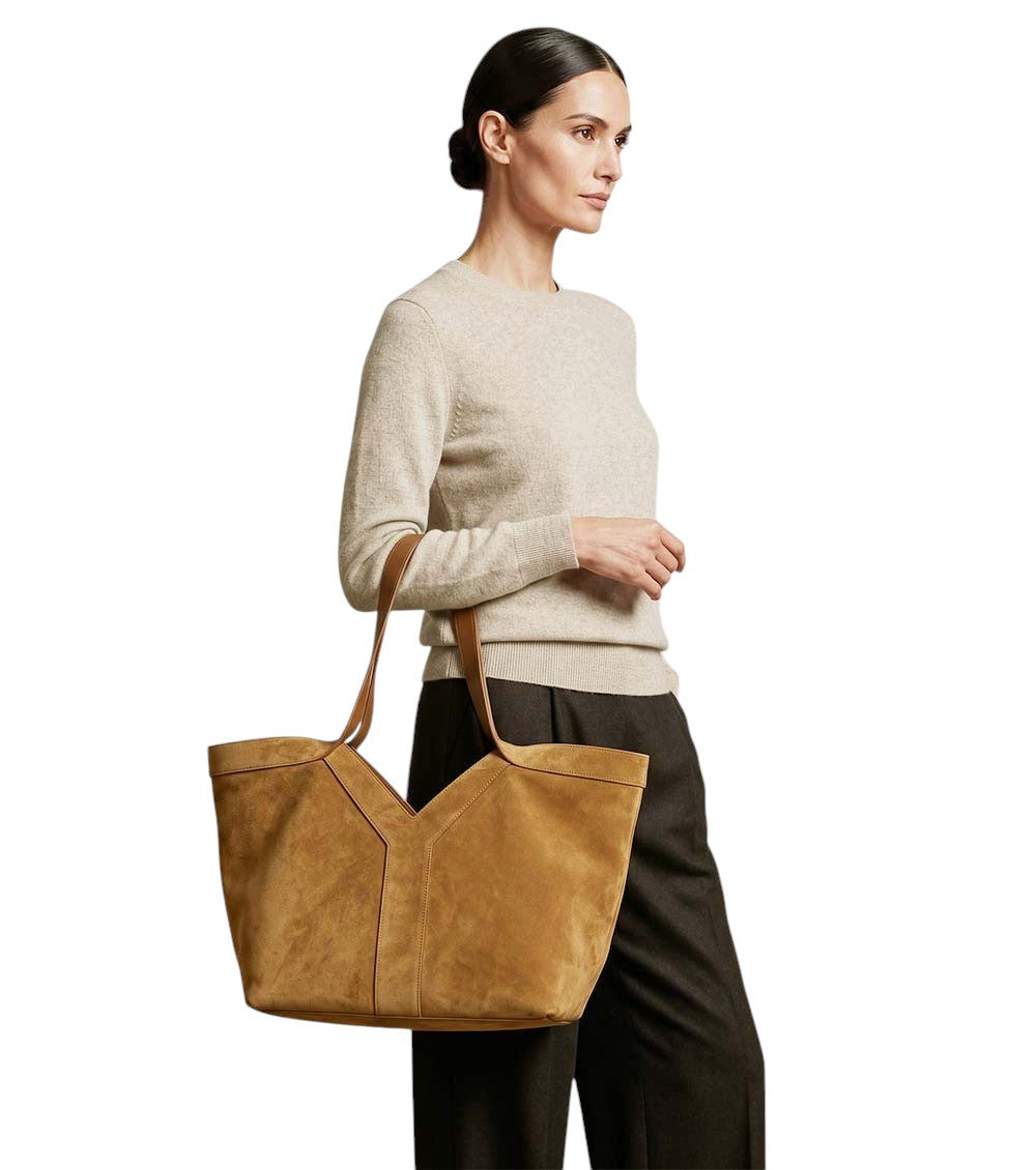 Brown Y Small Tote 4