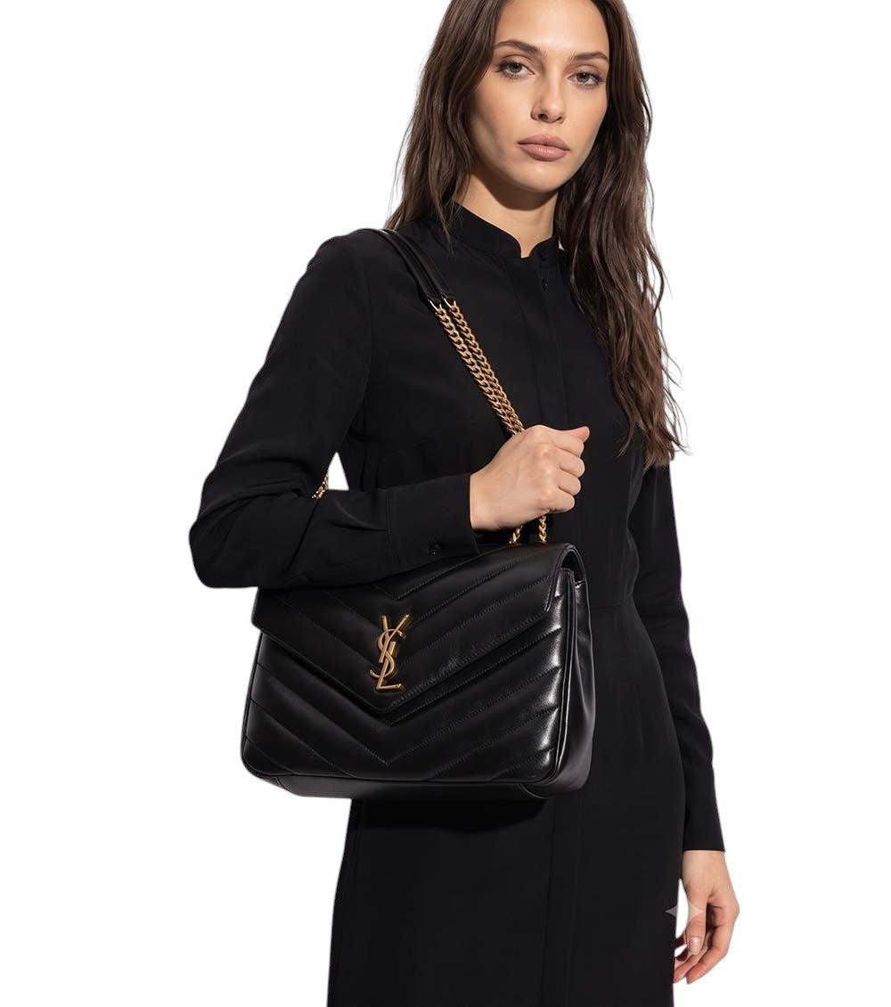 Black Loulou Large Shoulder Bag 4