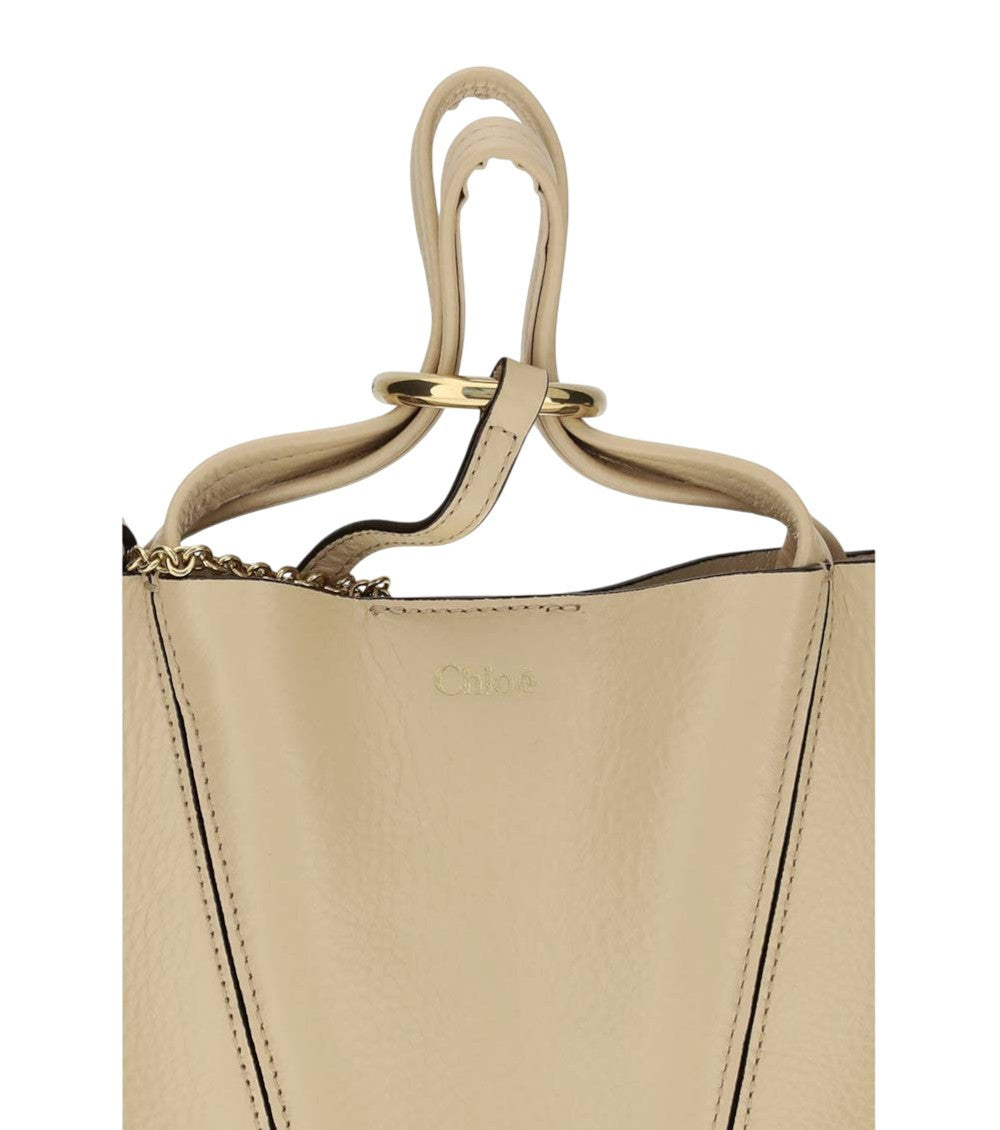 Beige Spin Small Tote 4