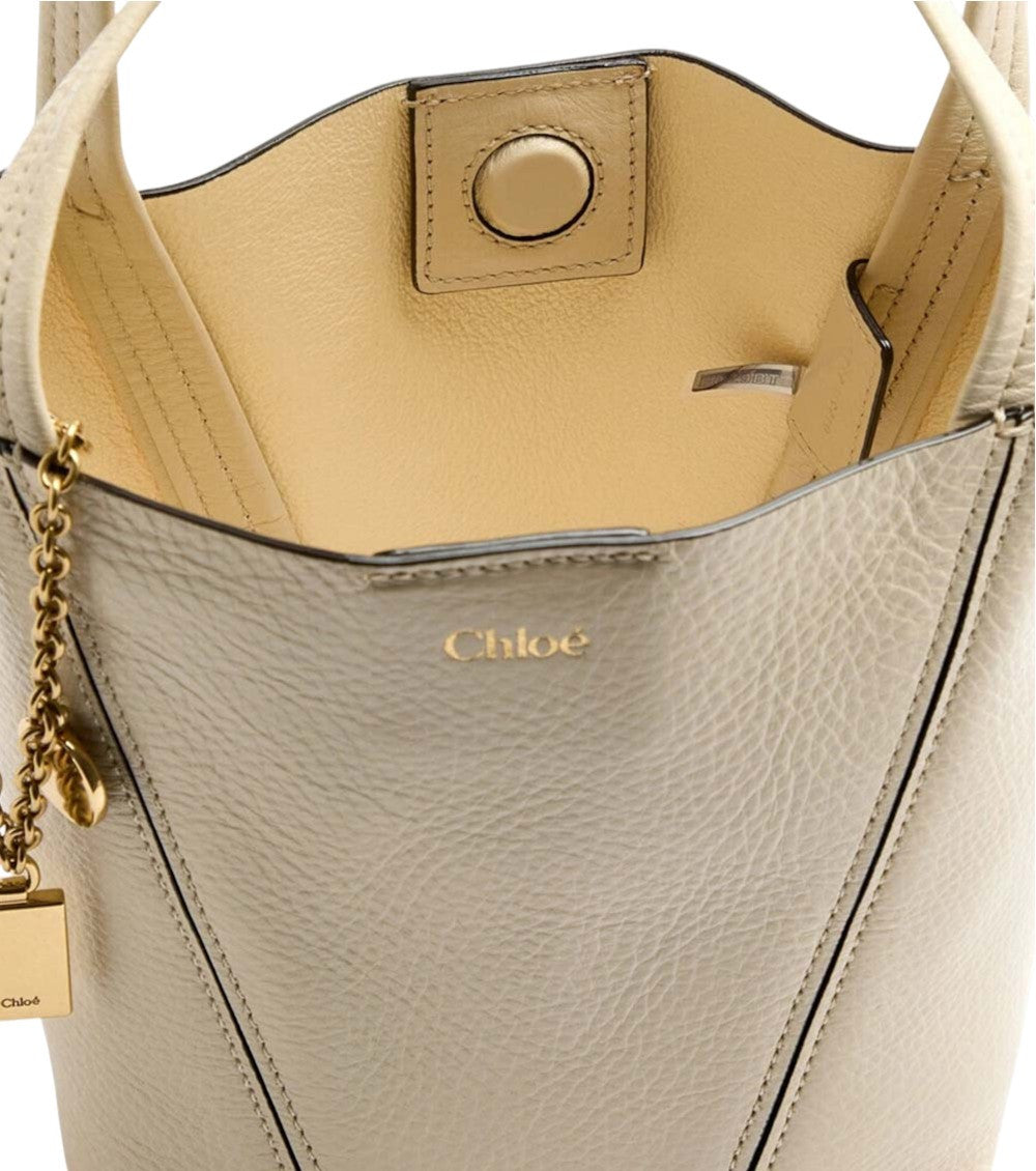 Beige Spin Small Tote 5