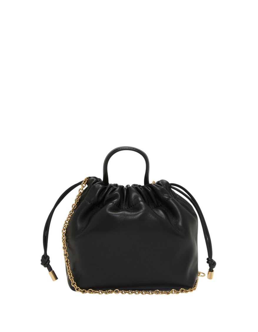 Black Drawstring Mini Shoulder Bag 4