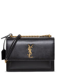 Black Sunset Medium Shoulder Bag 1