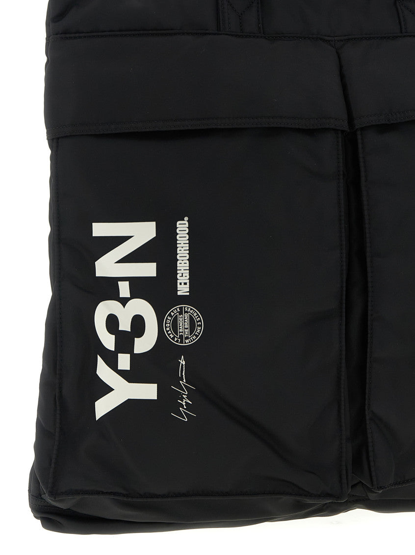 Black Padded 'Nbhd' Top Zip Tote 3