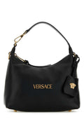Black leather Hobo Versace Tag handbag  1