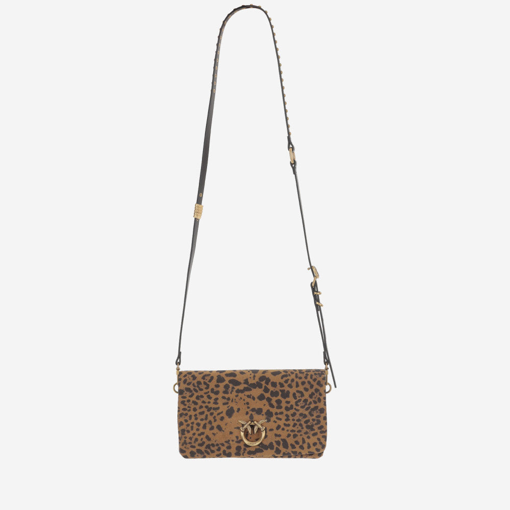 Leopard Print Logo Crossbody Bag 1