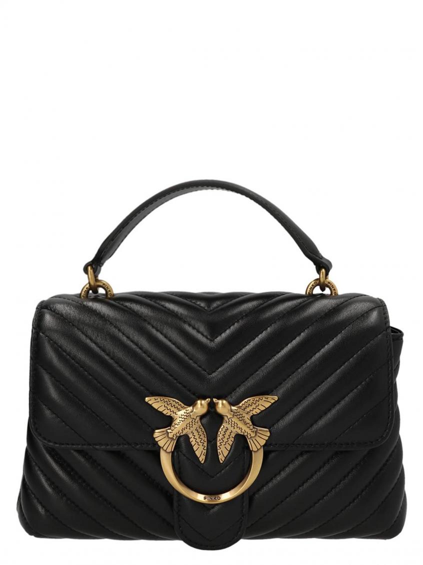 Black Big Lady Love Bag Puff Chevron handbag 1