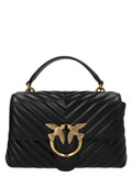 Black Big Lady Love Bag Puff Chevron handbag 1