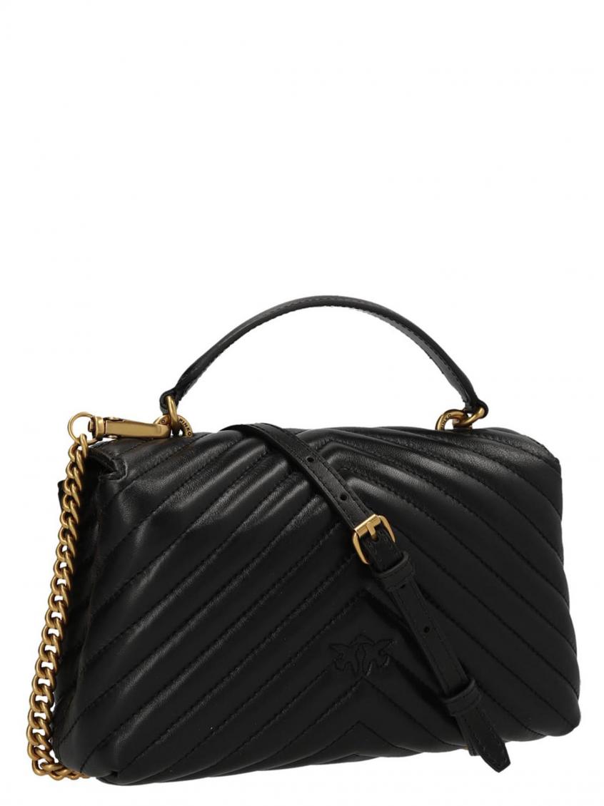 Black Big Lady Love Bag Puff Chevron handbag 3