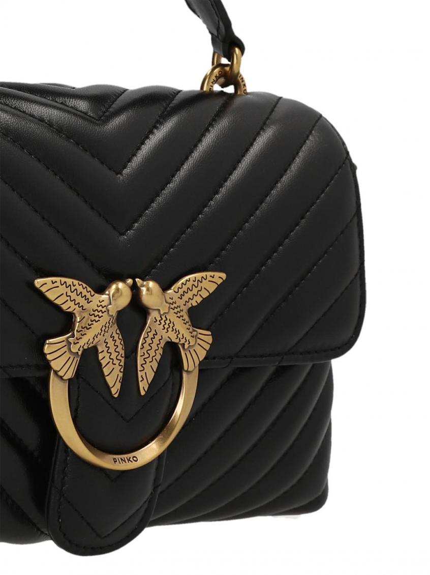 Black Big Lady Love Bag Puff Chevron handbag 4