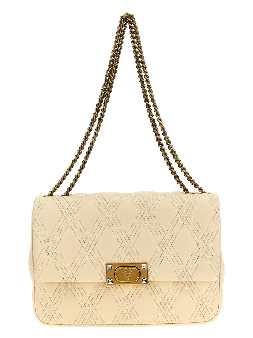 White 'Quiltie 67' M Shoulder Bag 1