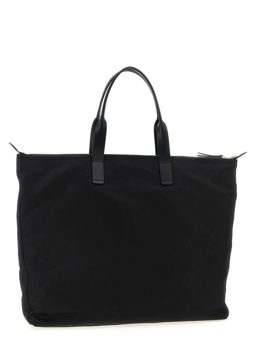 Black Logo Top Zip Tote 2