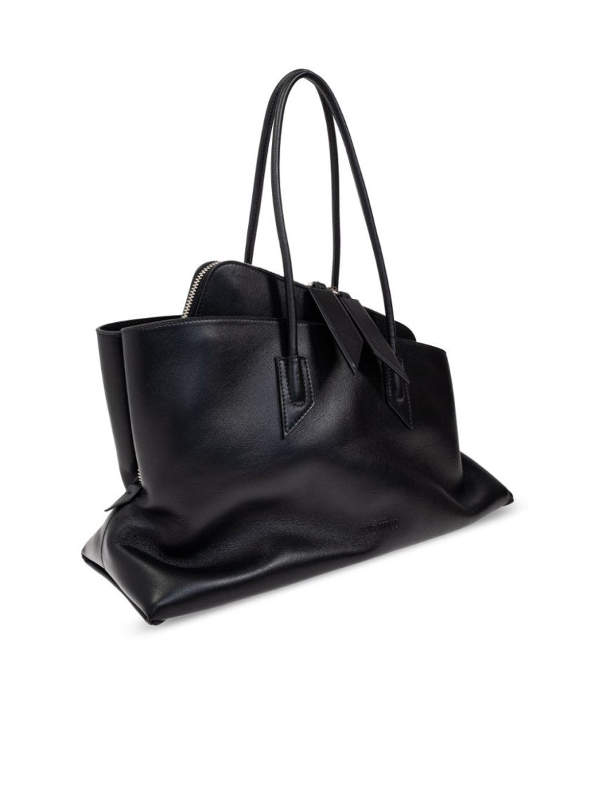 Black La Passeggiata Top Zip Medium Tote 4