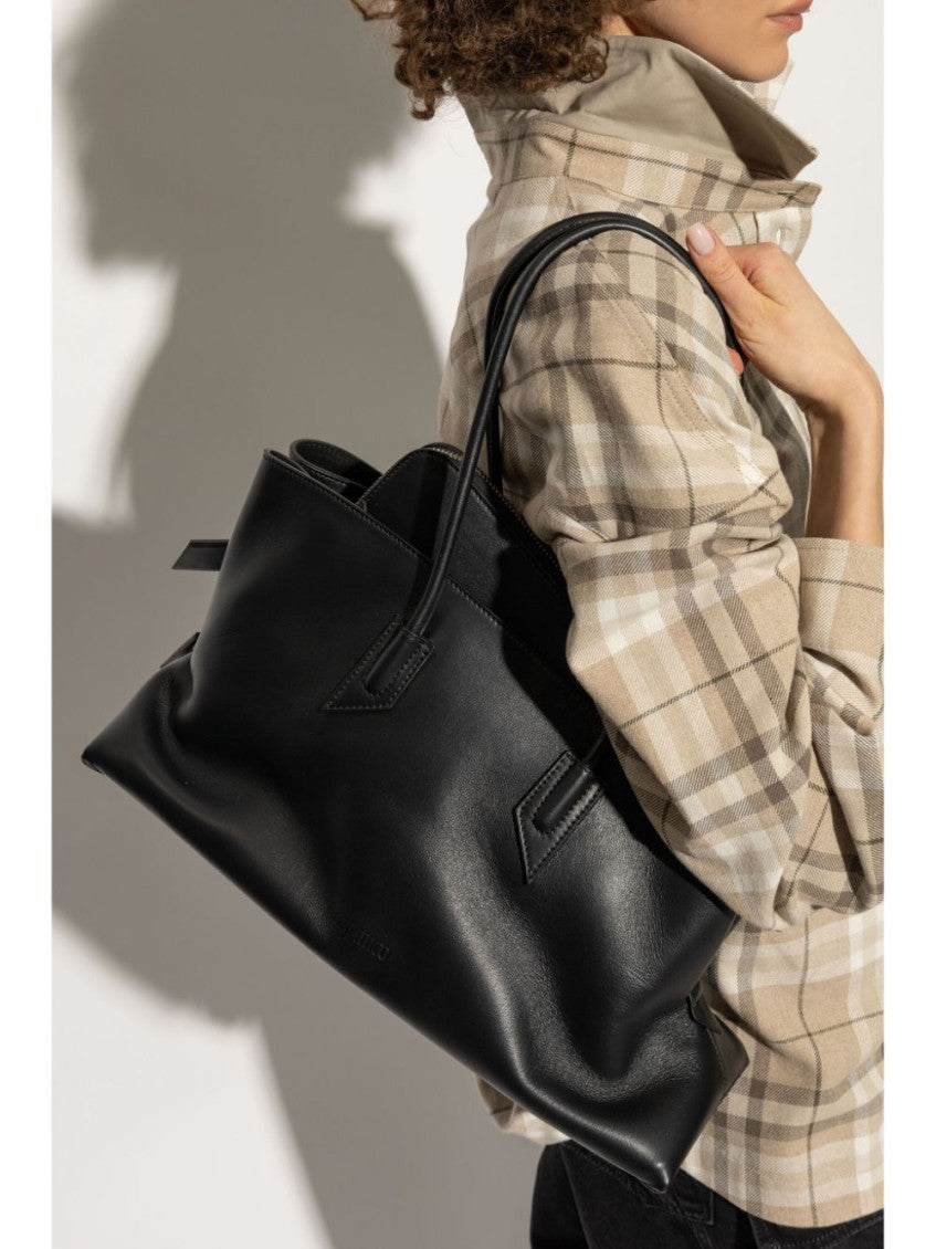 Black La Passeggiata Top Zip Medium Tote 5
