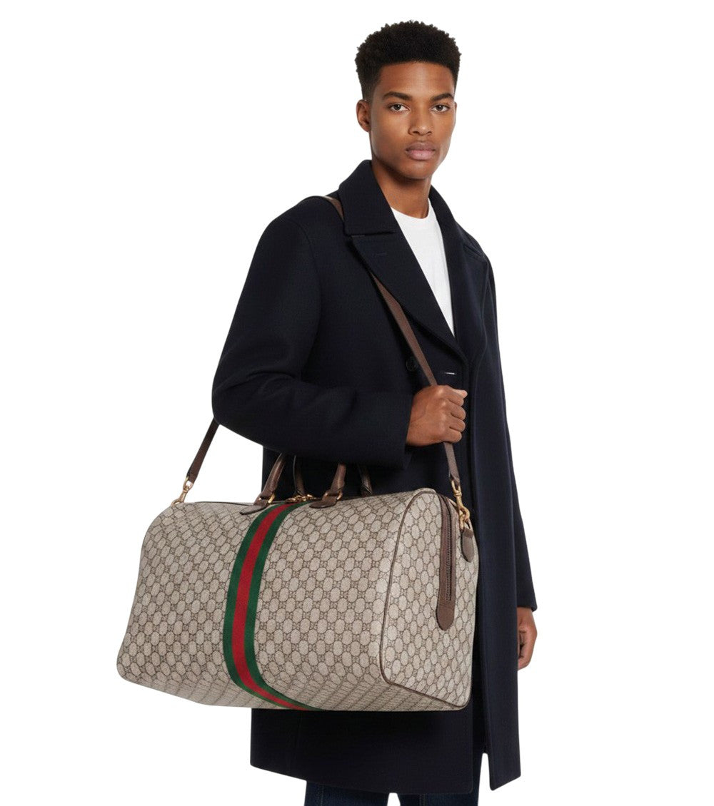 Beige Savoy Large Duffle Bag 4