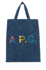 Denim logo-print denim tote bag 1