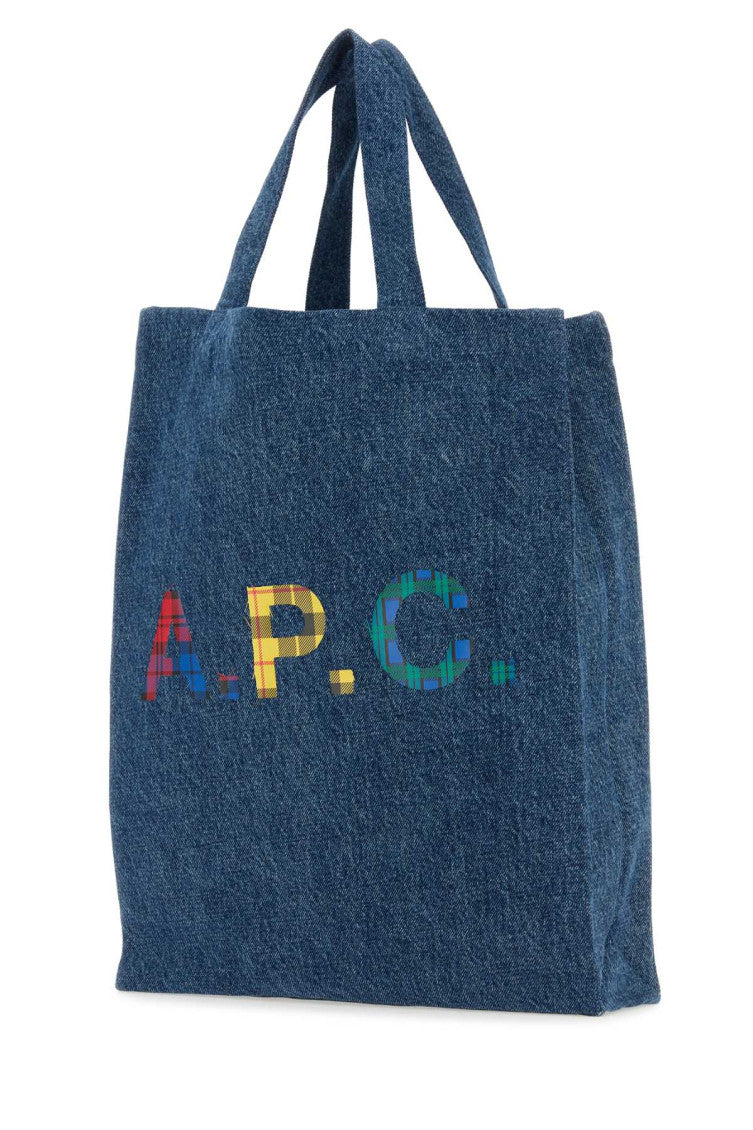 Denim logo-print denim tote bag 2