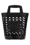 Black leather Coffa bucket bag  1