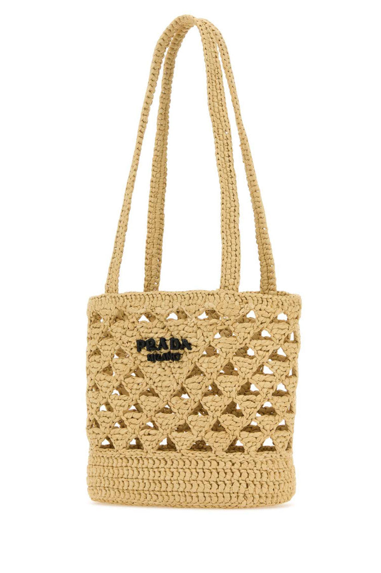 Beige Crochet Tote Bag 2