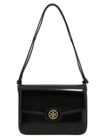 Black logo-plaque crossbody bag 1