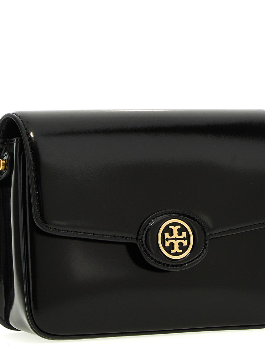 Black logo-plaque crossbody bag 3