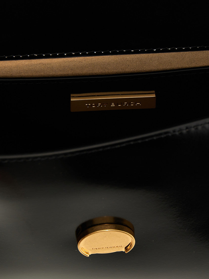 Black logo-plaque crossbody bag 4