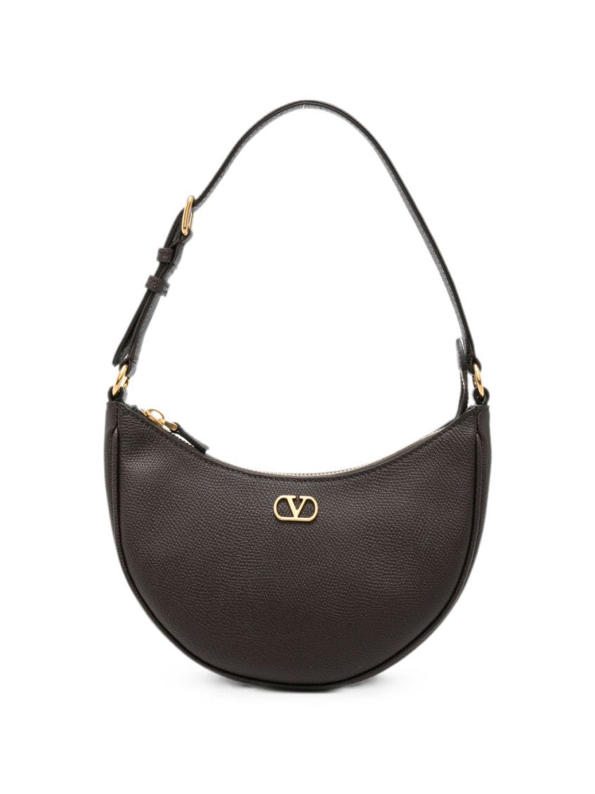 Dark Brown VLogo Mini Hobo 1