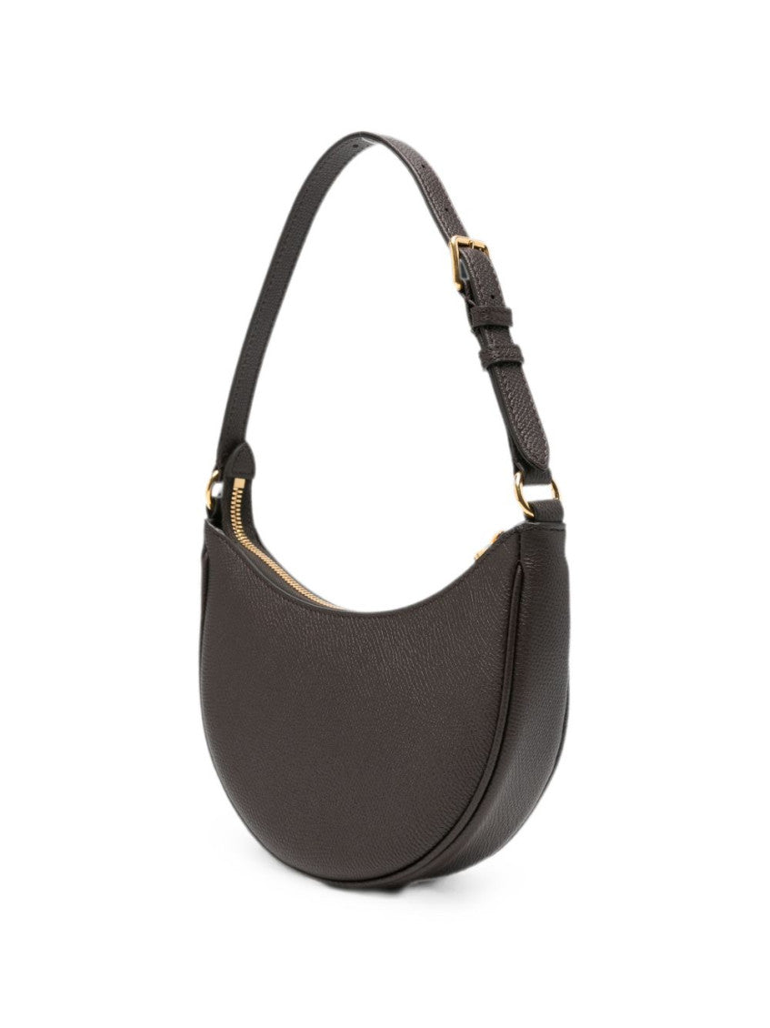 Dark Brown VLogo Mini Hobo 2