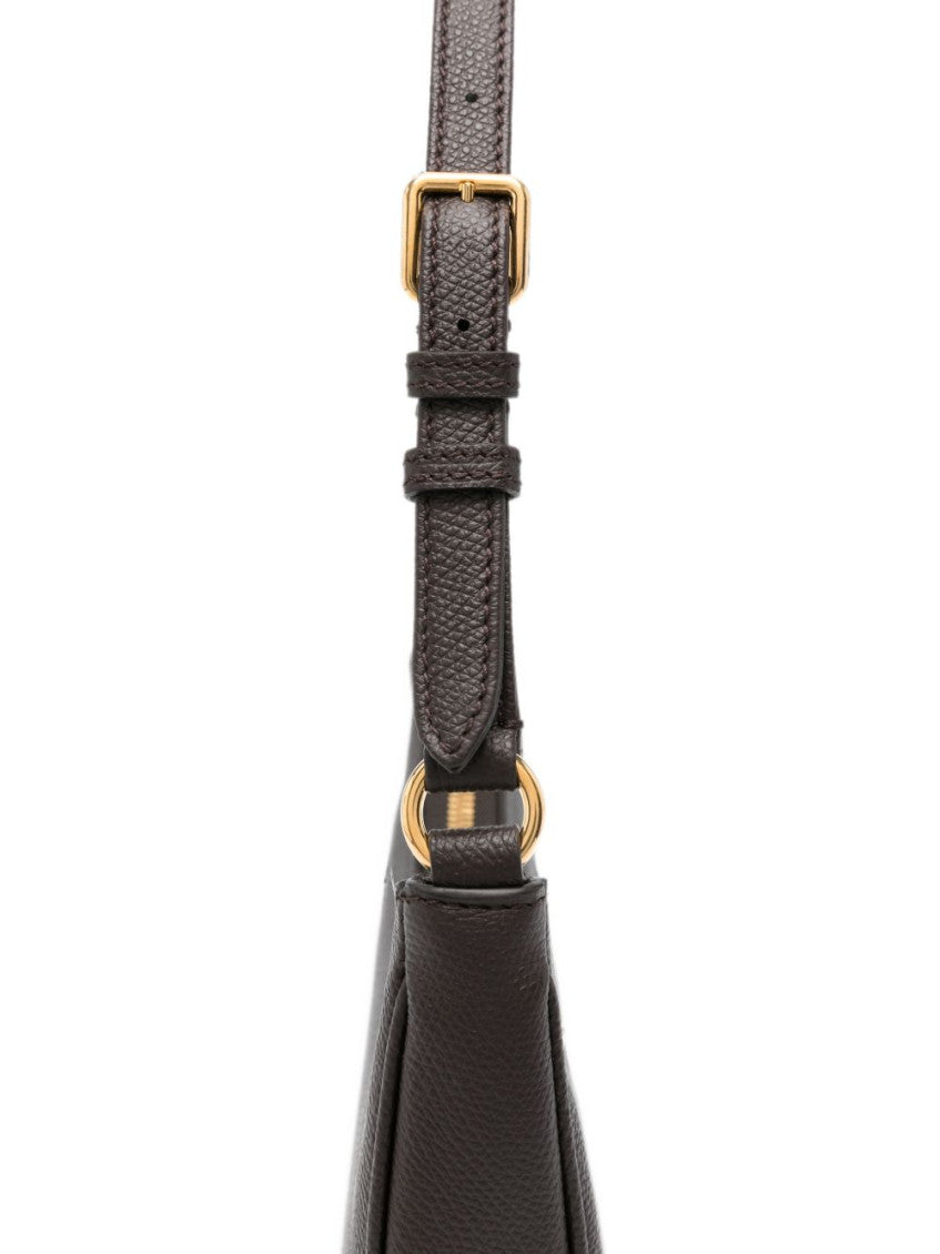 Dark Brown VLogo Mini Hobo 4