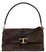Brown T Timeless Large Shoulder Bag 1