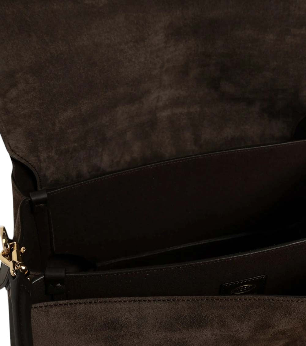 Brown T Timeless Large Shoulder Bag 3