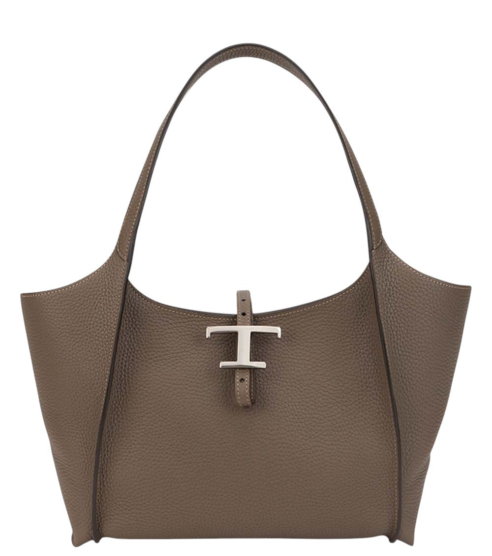 Taupe T Timeless Large Tote 1