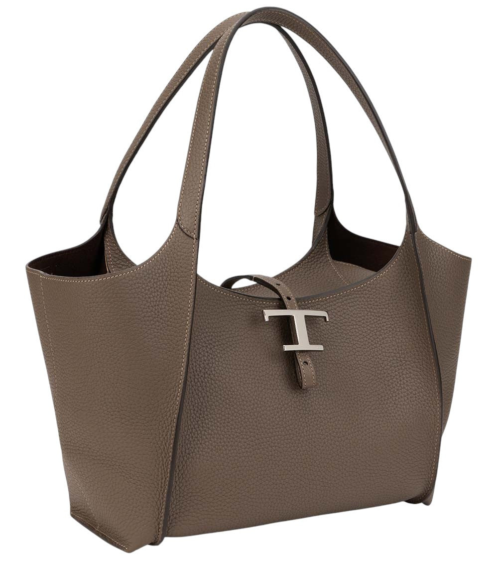 Taupe T Timeless Large Tote 2