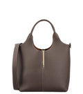 Dark Brown Leather Mini Tote 1