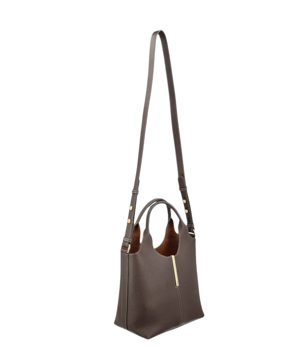 Dark Brown Leather Mini Tote 3
