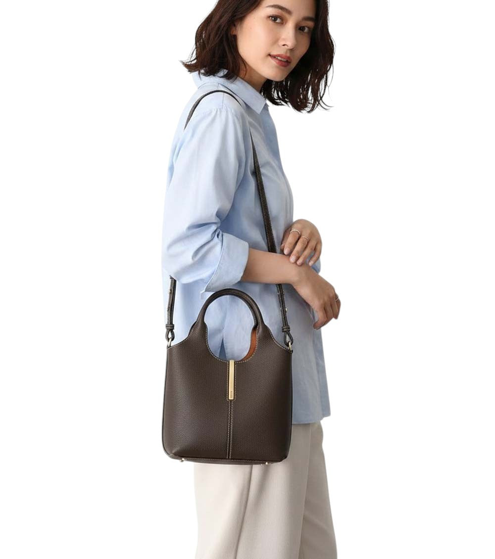 Dark Brown Leather Mini Tote 5