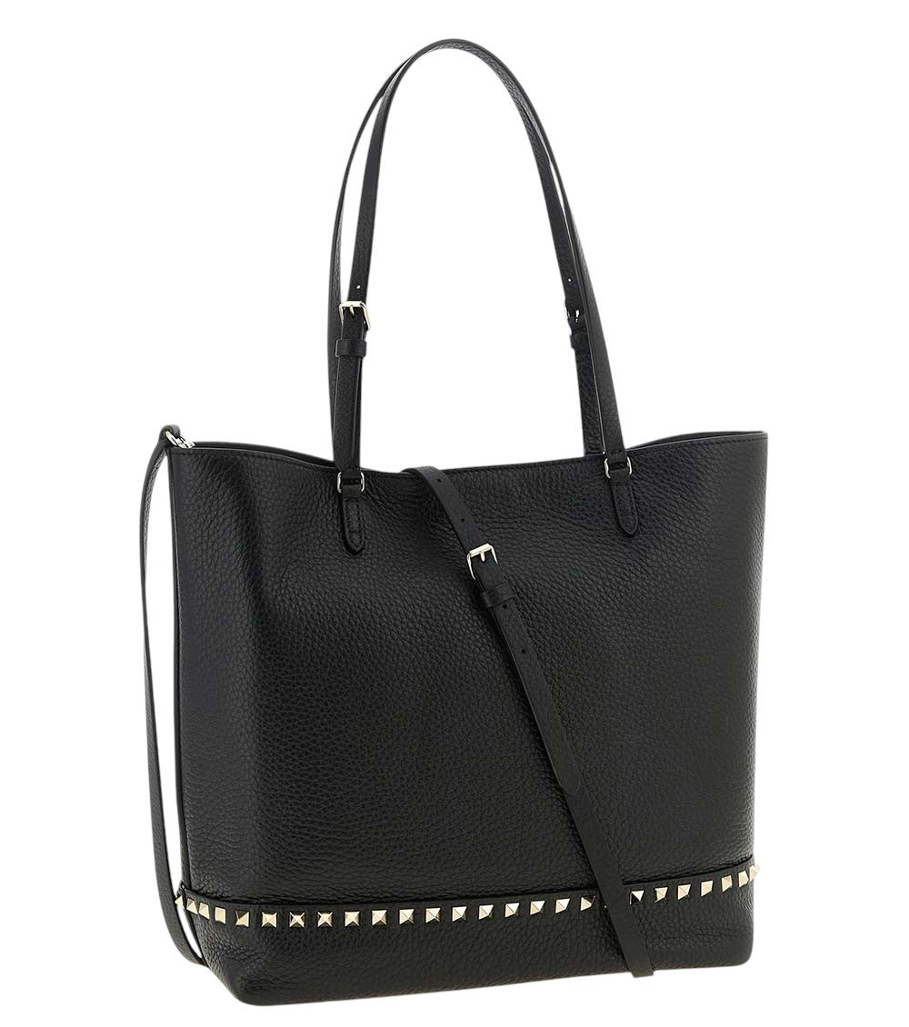 Black Rockstud Medium Tote 2