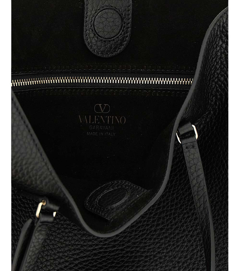 Black Rockstud Medium Tote 4