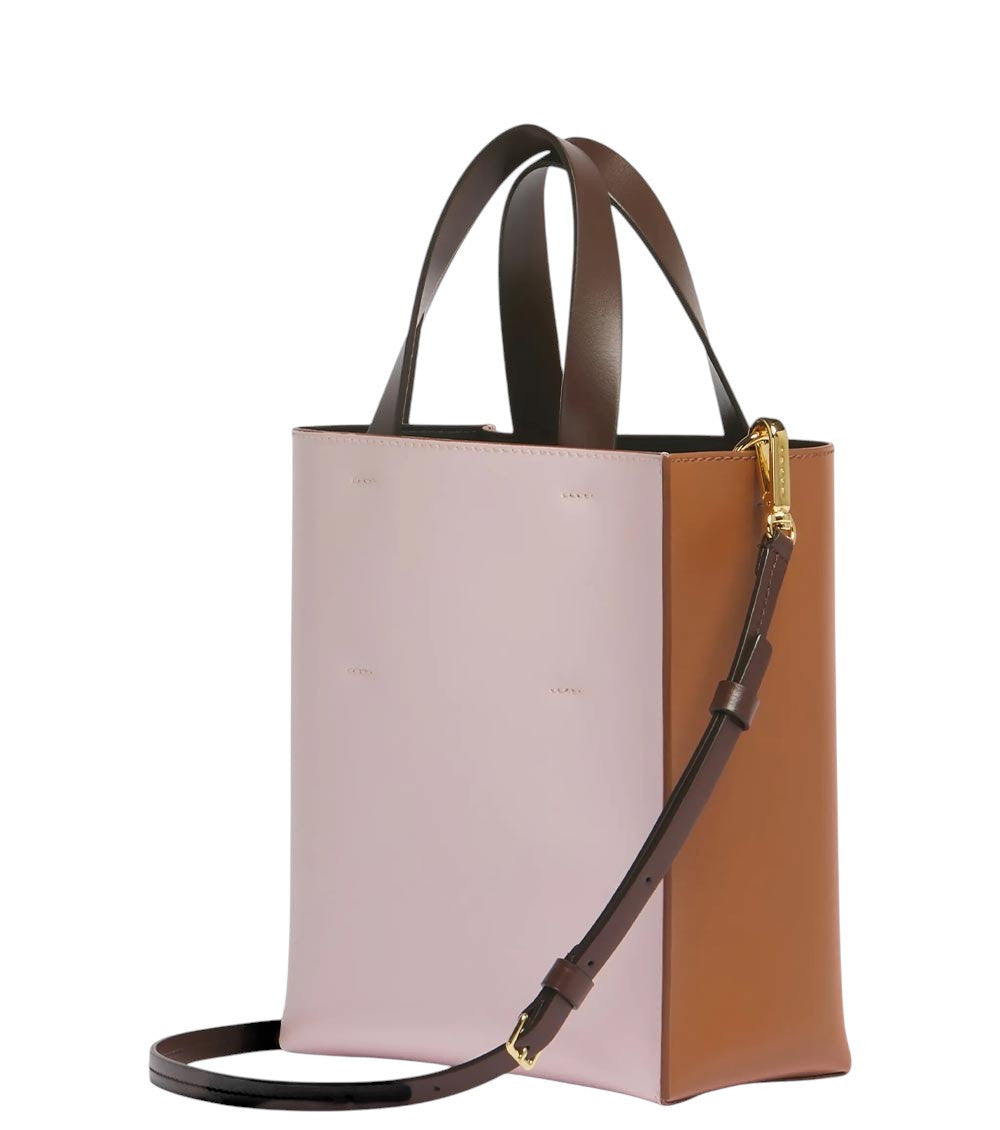 Brown/Beige Museo Mini Tote 3