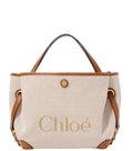 Beige/Brown Clover Small Tote 1