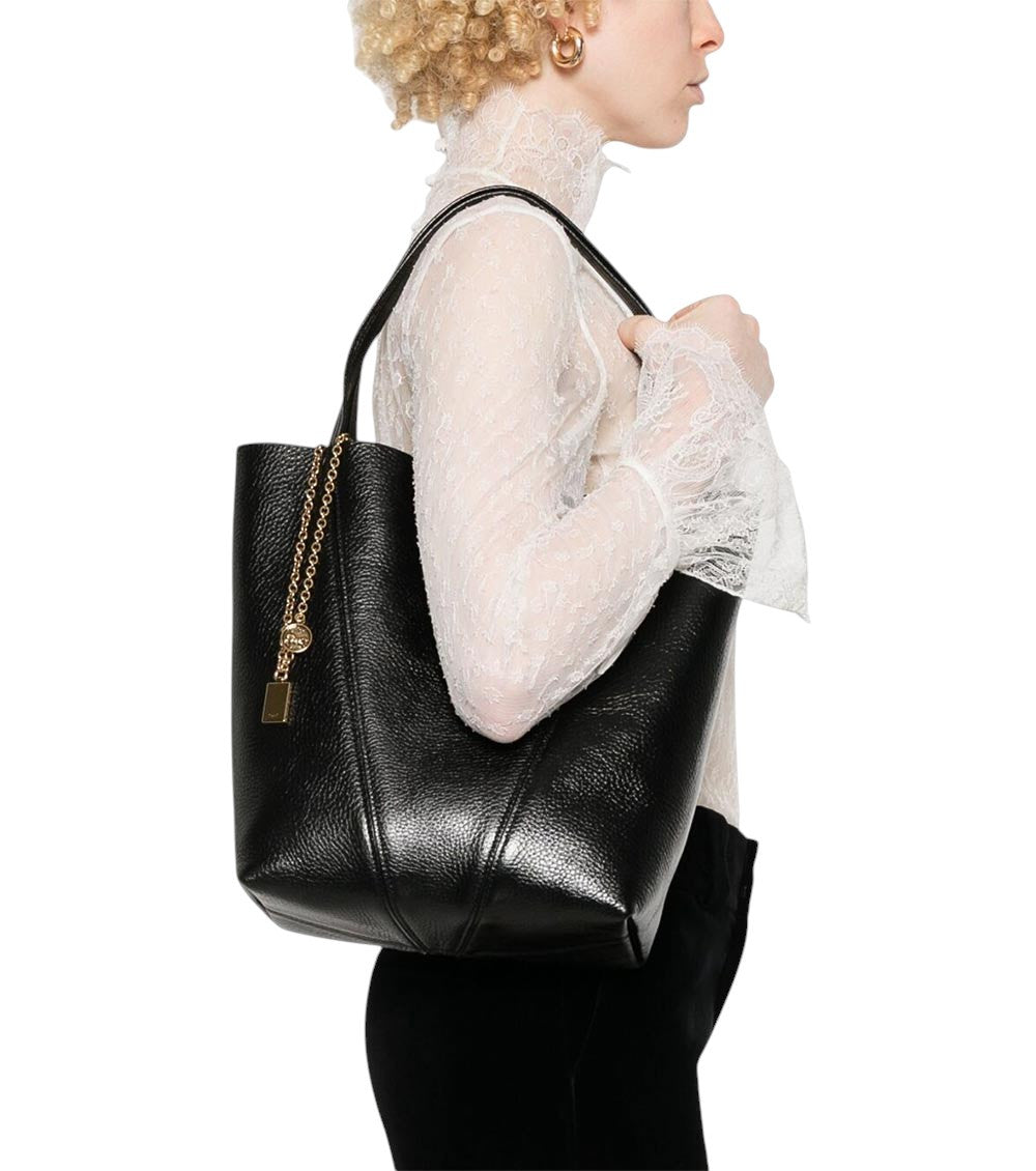 Black Spin Medium Tote 5