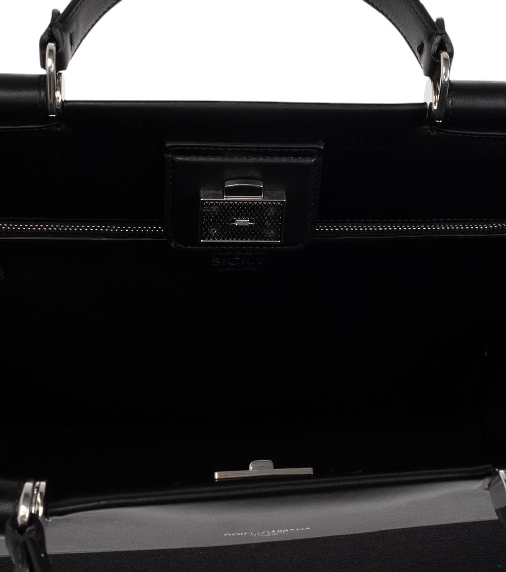 Black Logo Large Tote 5