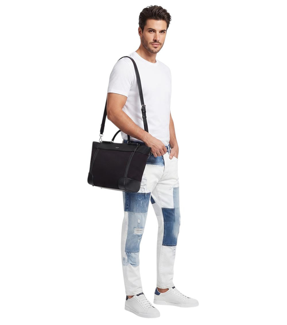 Black Logo Large Tote 6