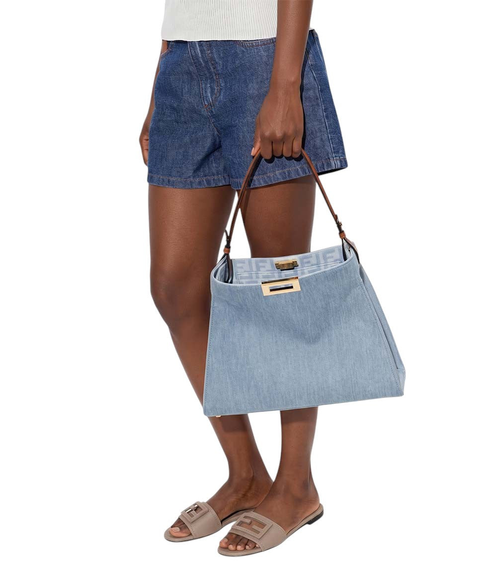 Light Blue Way Medium Shoulder Bag 5