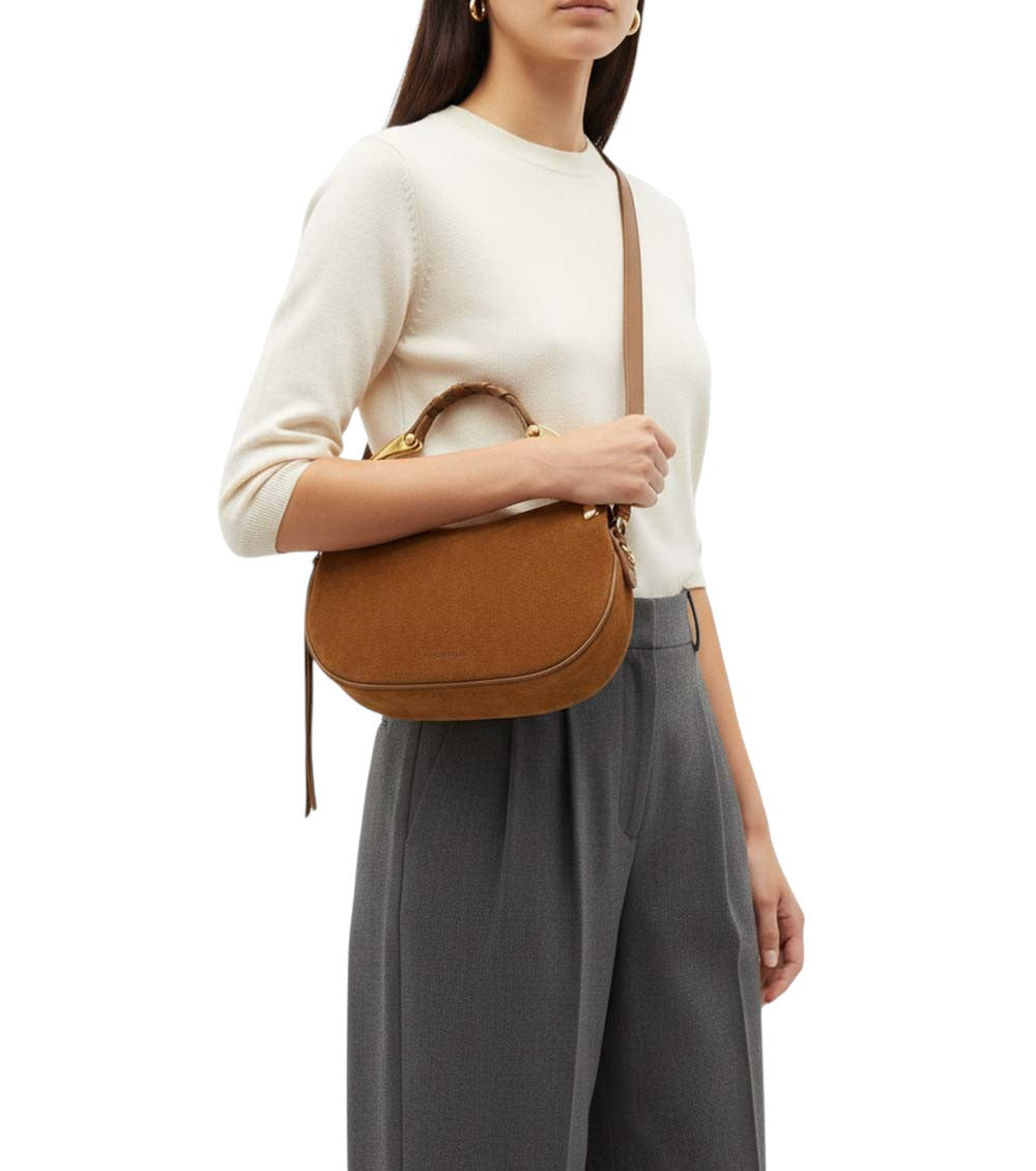 Brown Wishbone Mini Shoulder Bag 5