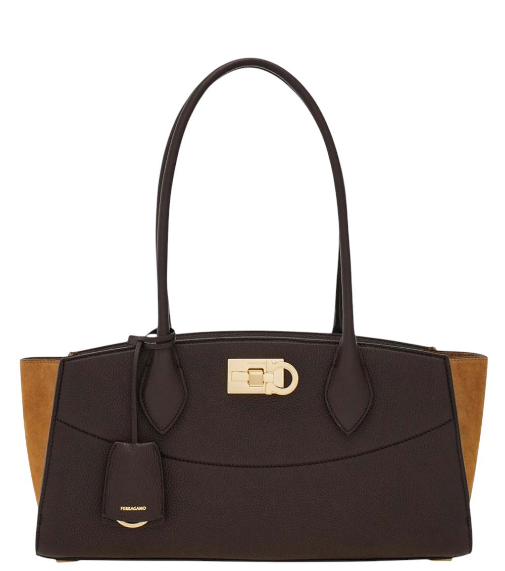 Brown Studio Soft Medium Shoulder Bag 1