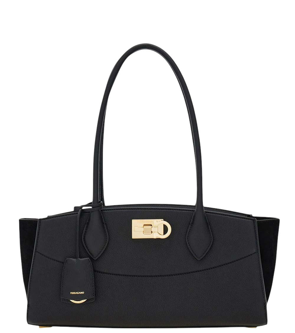 Black Studio Medium Shoulder Bag 1